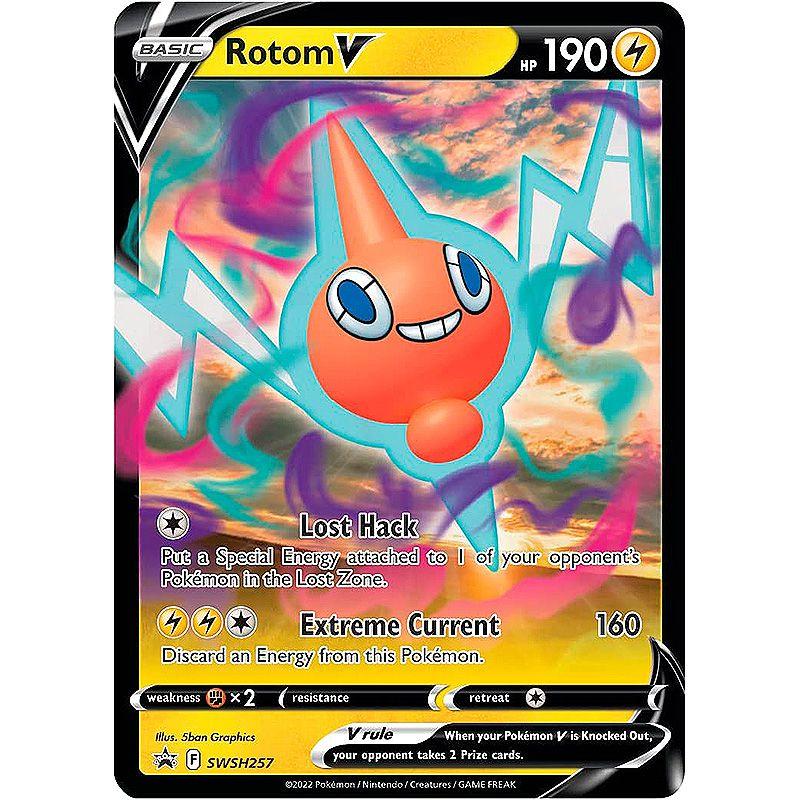 Lata Pokémon Trading Card Game Rotom V Potencial Oculto Laranja